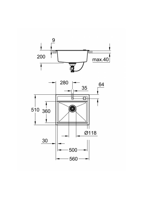 Кухонная мойка Grohe K700 31651AT0