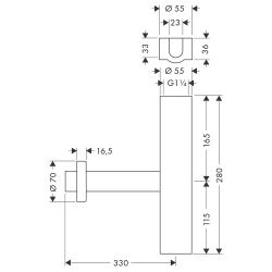 Сифон для умивальника Hansgrohe Flowstar 52100000