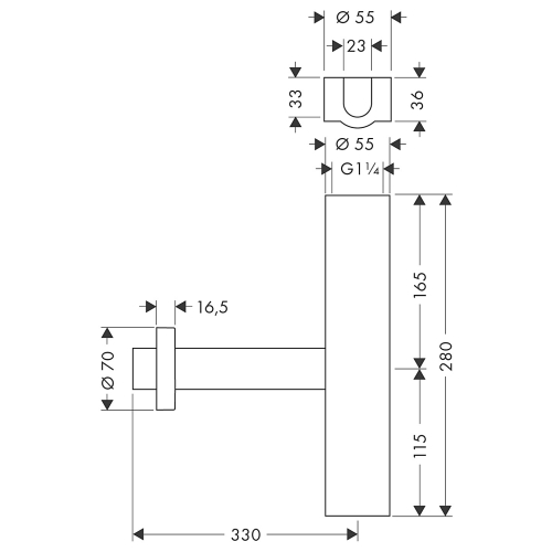 Сифон для умивальника Hansgrohe Flowstar 52100000