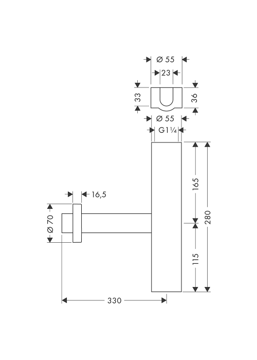 Сифон для умивальника Hansgrohe Flowstar 52100000