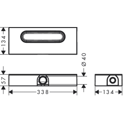 Скрытая часть для каналов Hansgrohe uBox universal ø40 01000180