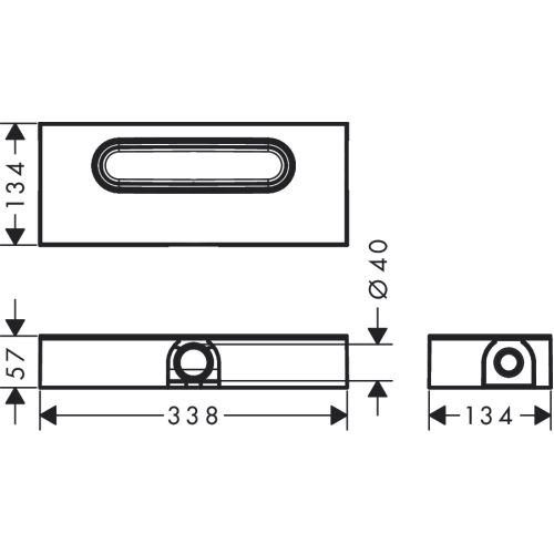 Прихована частина для каналів Hansgrohe uBox universal ø40 01000180