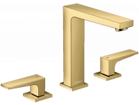 Змішувач для раковини на 3 отвори Hansgrohe Metropol Polished Gold Optic 32515990