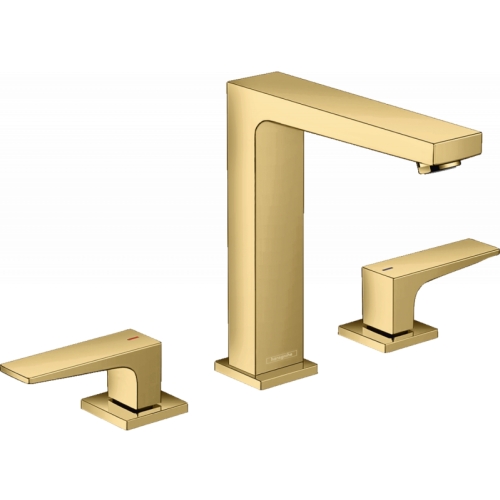 Смеситель для раковины на 3 отверстия Hansgrohe Metropol Polished Gold Optic 32515990