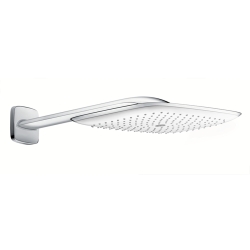 Верхний душ Hansgrohe PuraVida 400 с душевым кронштейном, хром/белый 27437400