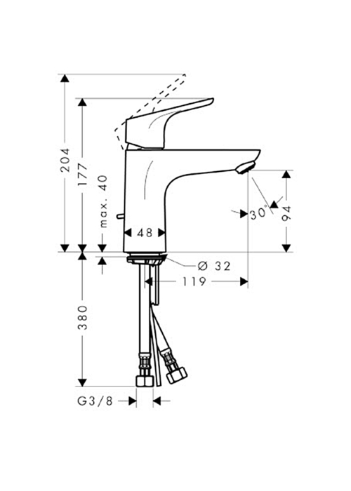 Смеситель для раковины Hansgrohe Focus E LowFlow 31603000