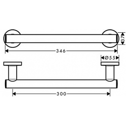 Поручень Hansgrohe Logis Universal 41713000