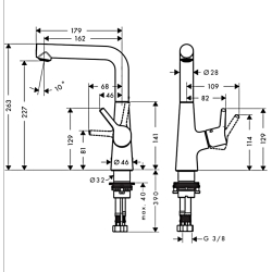 Смеситель для раковины Hansgrohe Talis S 72105000