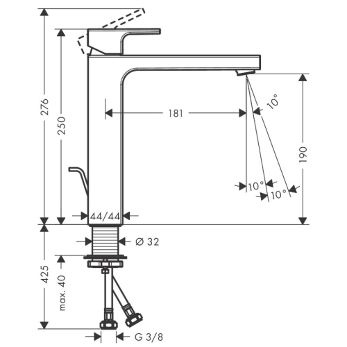 Змішувач для раковини Hansgrohe Vernis Shape 71590000 хром