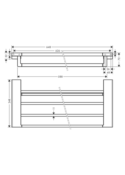 Полиця Hansgrohe AddStoris 41751000 хром