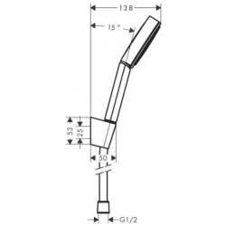 Душовий набір Hansgrohe Pulsify 105 1jet із душовим шлангом 125 см 24301670