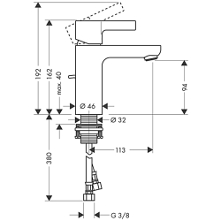 Смеситель для раковины Hansgrohe Metris S LowFlow 31063000