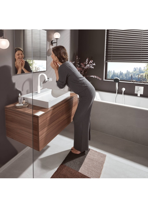 Смеситель Hansgrohe Vivenis для раковины, белый матовый 75030700