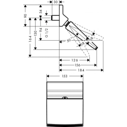 Верхний душ Hansgrohe Raindance Rainfall 150 1jet 26442000