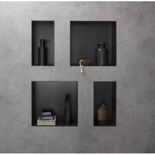 Настінна ніша Hansgrohe XtraStoris Original із вбудованою рамою 30x30x10 см Matt Black 56061670