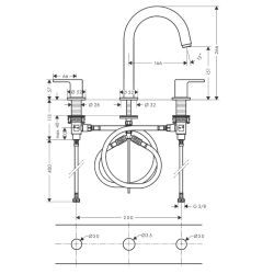 Змішувач для раковини Hansgrohe Vernis Shape 71563670 чорний