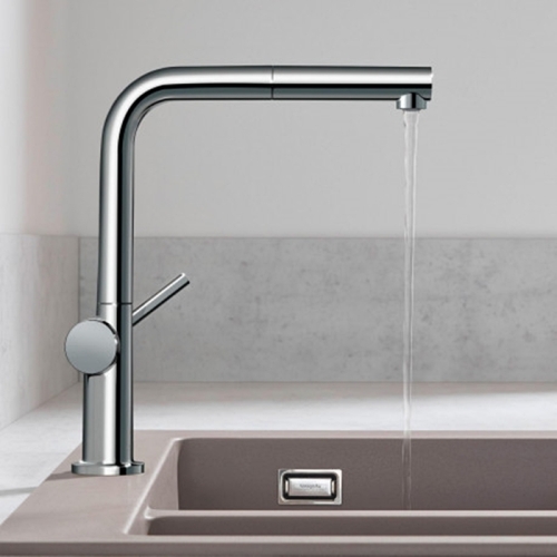 Змішувач Hansgrohe Talis M54 для кухонного миття з висувним душем, хром 72808000