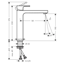 Змішувач для раковини Hansgrohe Vernis Shape 71591670 чорний.