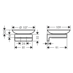 Мыльница Hansgrohe AddStoris 41746000, хром