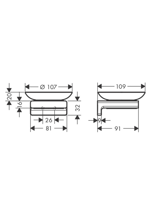 Мильниця Hansgrohe AddStoris 41746000, хром