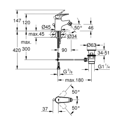 Змішувач для біде Grohe BauFlow 23754000