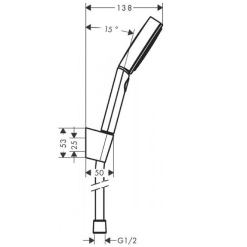 Душовий набір Hansgrohe Pulsify Select із душовим шлангом 160 см 24303700