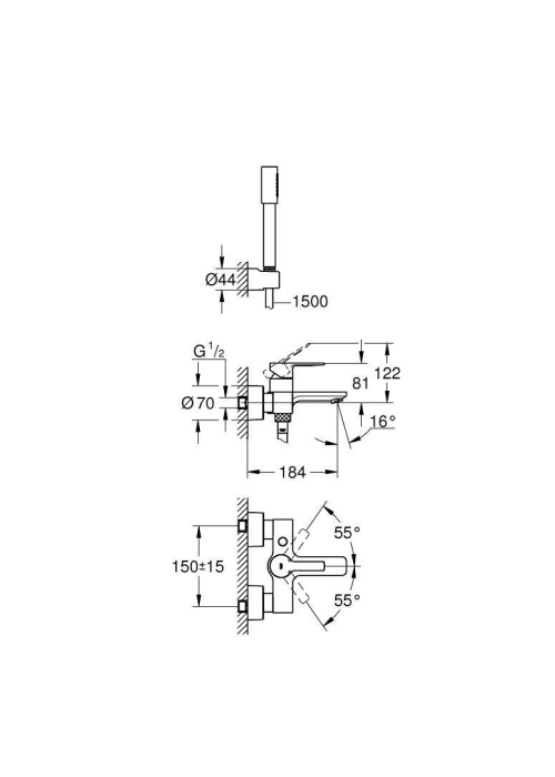 Смеситель для ванны Grohe Lineare New 33850001