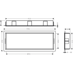 Настінна ніша Hansgrohe XtraStoris Original із вбудованою рамою 30x90x10 см Matt White (56067700)