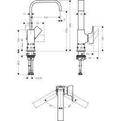 Змішувач для раковини Hansgrohe Metropol Matt Black 32511670