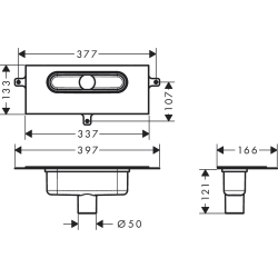 Прихована частина для каналів Hansgrohe uBox universal ø50 01002180