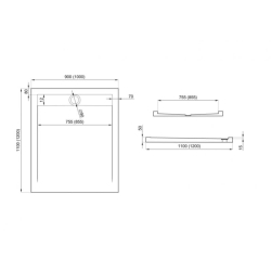 Піддон прямокутний Polimat WEST New 120x100x5 00329