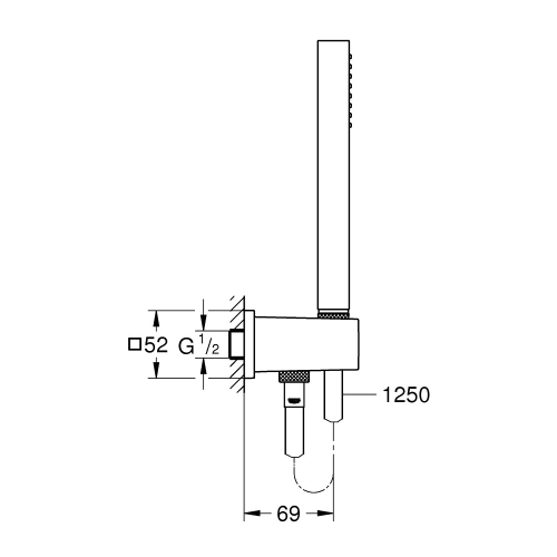 Душовий набір, 1 режим струменя Grohe Euphoria Cube Stick, 26405000