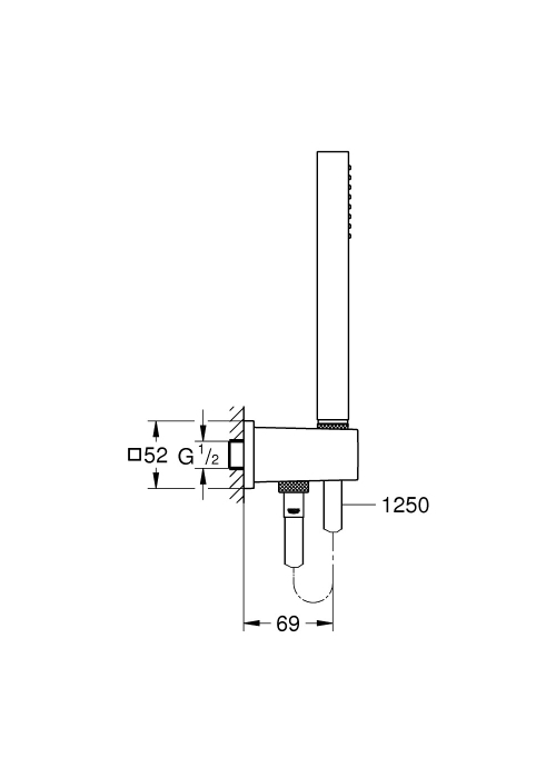 Душовий набір, 1 режим струменя Grohe Euphoria Cube Stick, 26405000