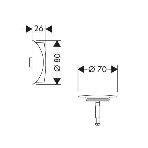 Зовнішня частина сифона Hansgrohe Flexaplus Chrome 58185000