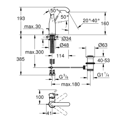 Змішувач для раковини Grohe Essence M-Size 23462DA1