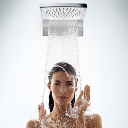 Верхний душ Hansgrohe Raindance Rainfall 180 AIR 2jet, хром/белый 28433400