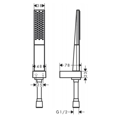 Ручний душ Hansgrohe Rainfinity 26866670 чорний матовий