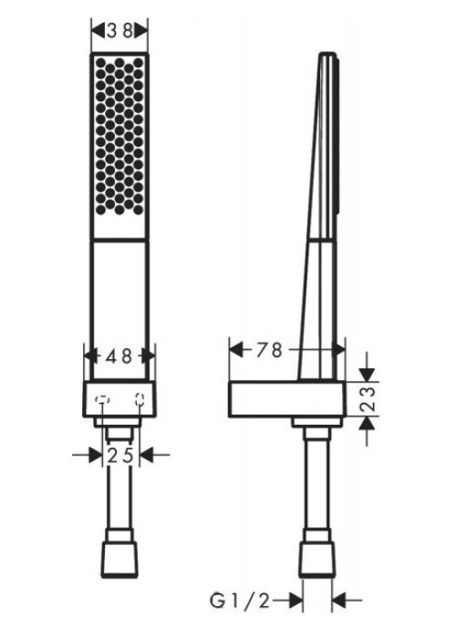 Ручной душ Hansgrohe Rainfinity 26866670 черный матовый