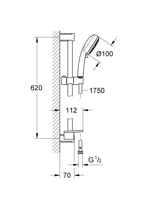 Душовий гарнітур Grohe New Tempesta Cosmopolitan 100 27929002