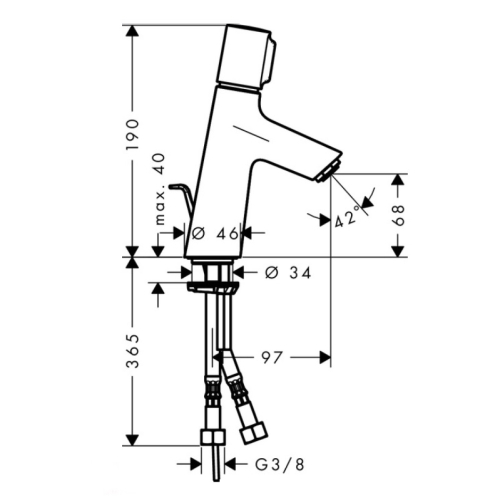 Змішувач для раковини Hansgrohe Talis Select S 72040000