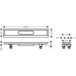 Монтажний комплект Hansgrohe uBox universal 600 мм 56010180