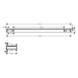 Полиця Hansgrohe Rainfinity 500, білий матовий 26844700