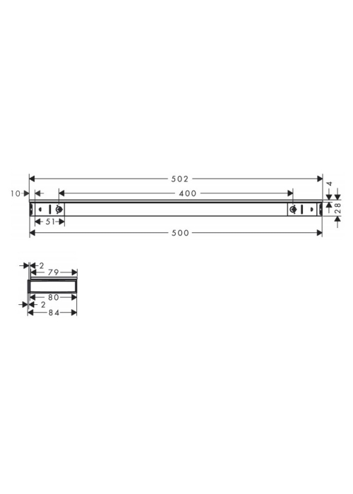 Полиця Hansgrohe Rainfinity 500, білий матовий 26844700