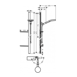 Душовий набір Hansgrohe Rainfinity 130 3jet з душовою стійкою та мильницею 27673000