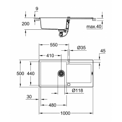 Кухонная мойка Grohe EX Sink K500 31645AP0