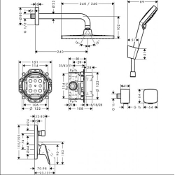 Душовий комплект Hansgrohe Crometta E 240 1jet Logis 8в1 27957000 хром