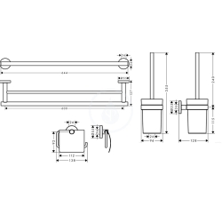 Набір аксесуарів Hansgrohe Logis Universal 41727000