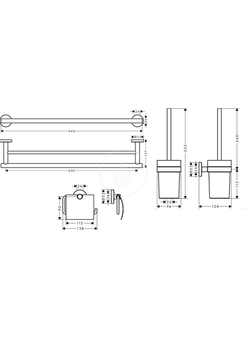 Набір аксесуарів Hansgrohe Logis Universal 41727000