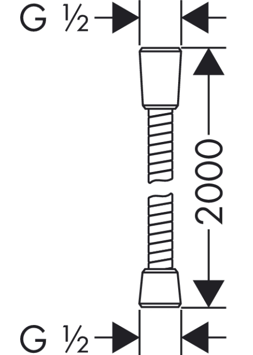 Шланг для душу Hansgrohe Sensoflex 2 м 28134000