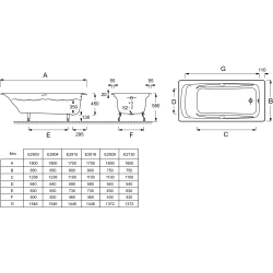 Ванна чугунная Jacob Delafon REPOS 180x85 (E2903-00) с отверстиями для ручек